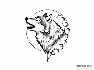 Nordic Wolf Tattoo Sketch: Geometric Moon Phases – Мастер №5 – 13.09.2026 22-43