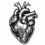 Biomechanical Heart Tattoo Sketch: Dark Sci-Fi Anatomy – Мастер №5 – 13.09.2026 23-23