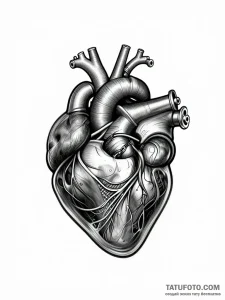 Biomechanical Heart Tattoo Sketch: Dark Sci-Fi Anatomy – Мастер №5 – 13.09.2026 23-23