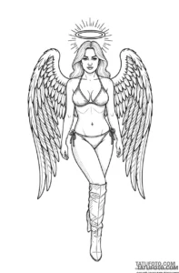 Angel Girl Tattoo Sketch: Alluring Blackwork Design – Мастер №5 – 29.10.2026 21-04